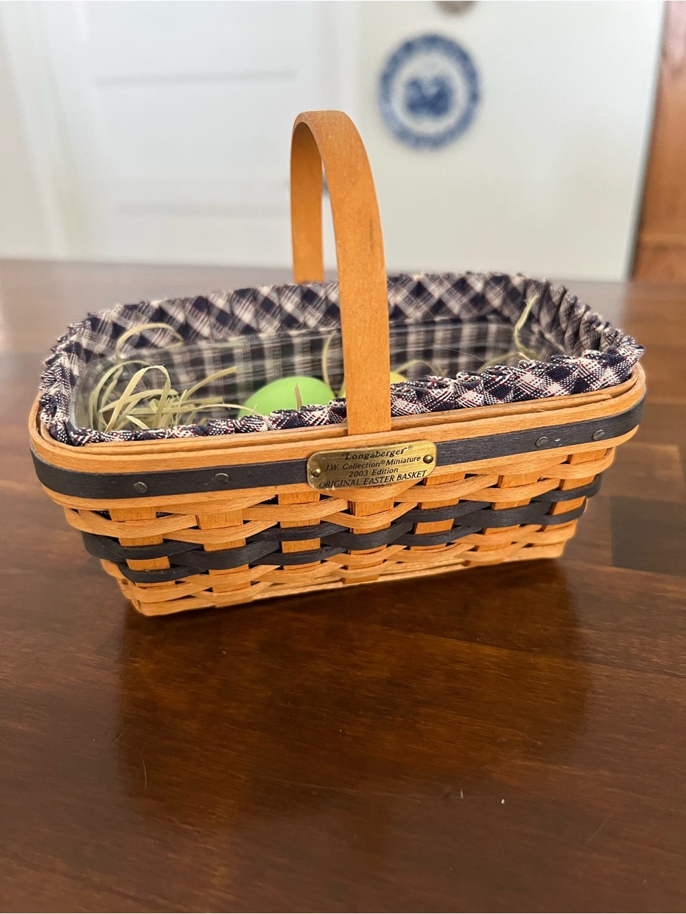 Longaberger JW Collection Miniature Easter Basket, 2003